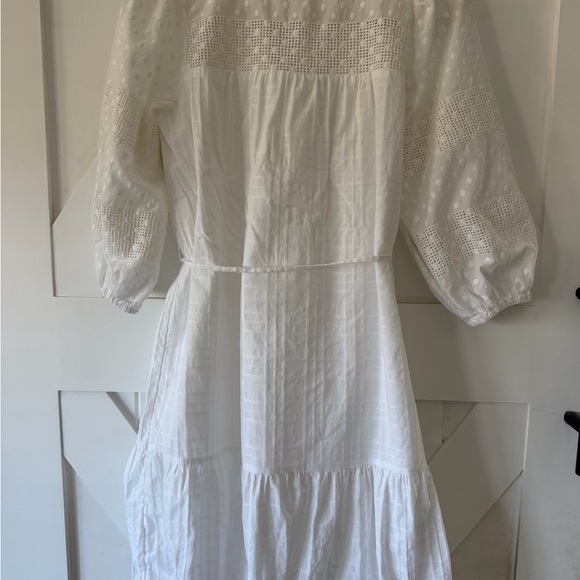 Loft White Boho Eyelet Cotton Dress - Picture 4 of 7